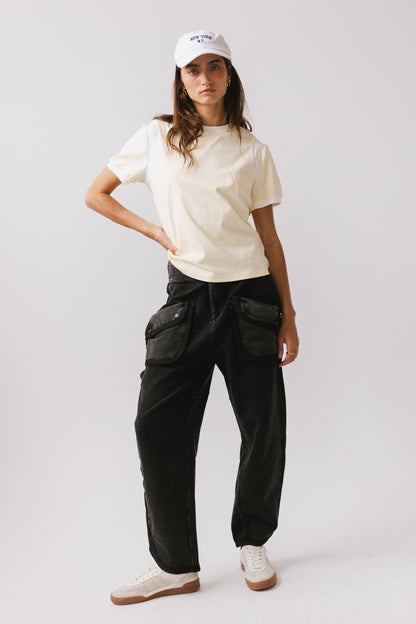 Emma Contrast Top in Yellow - FINAL SALE