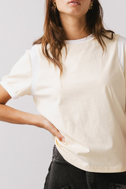 Emma Contrast Top in Yellow - FINAL SALE