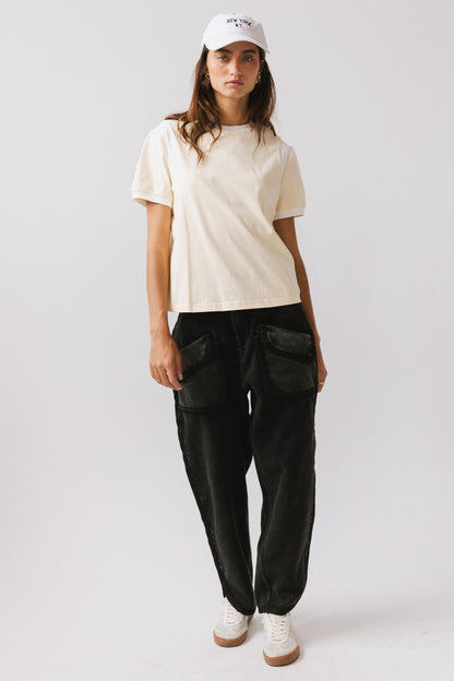 Emma Contrast Top in Yellow - FINAL SALE