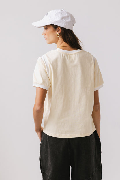 Emma Contrast Top in Yellow - FINAL SALE