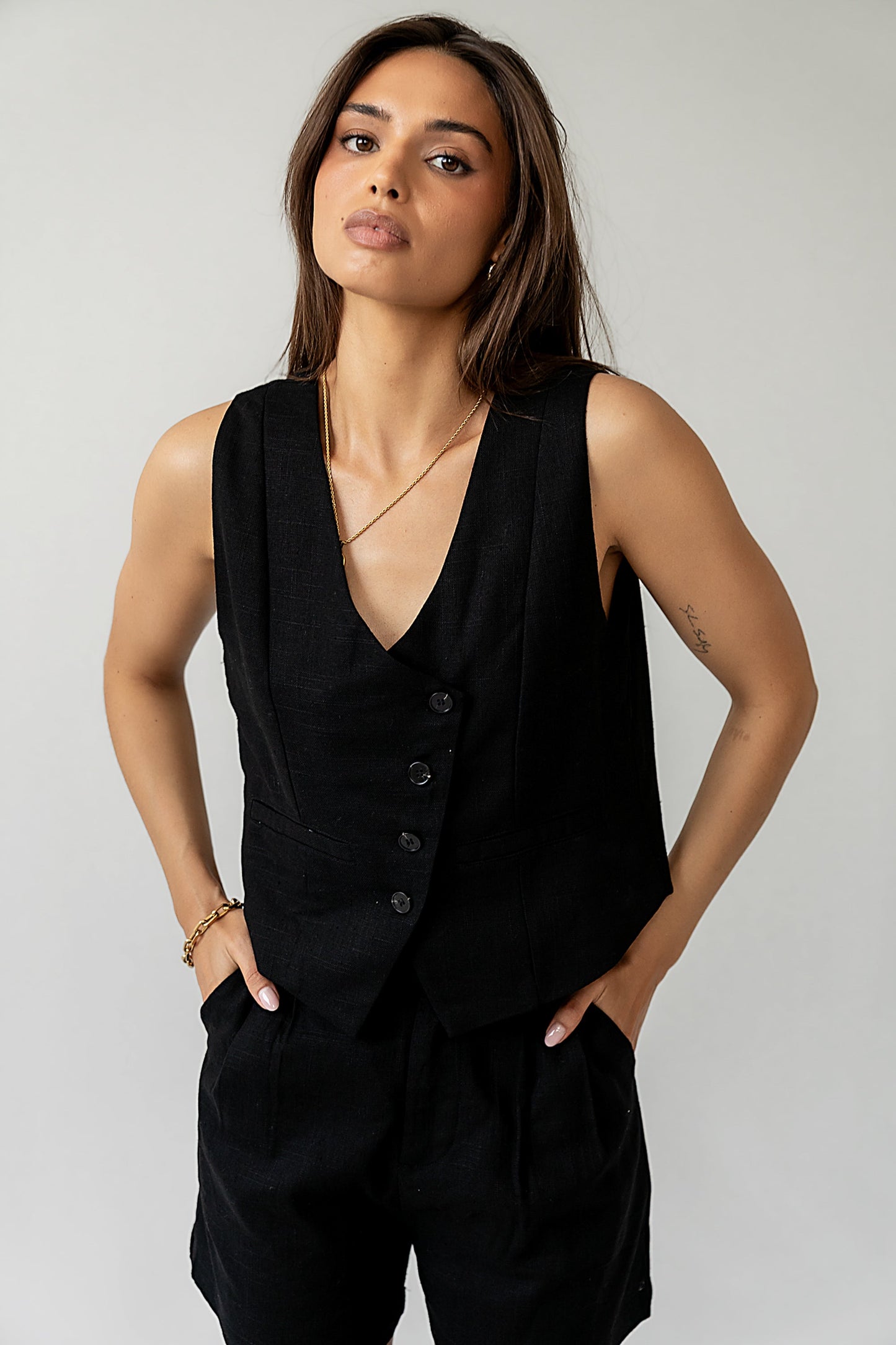 Clara Button Up Vest - FINAL SALE