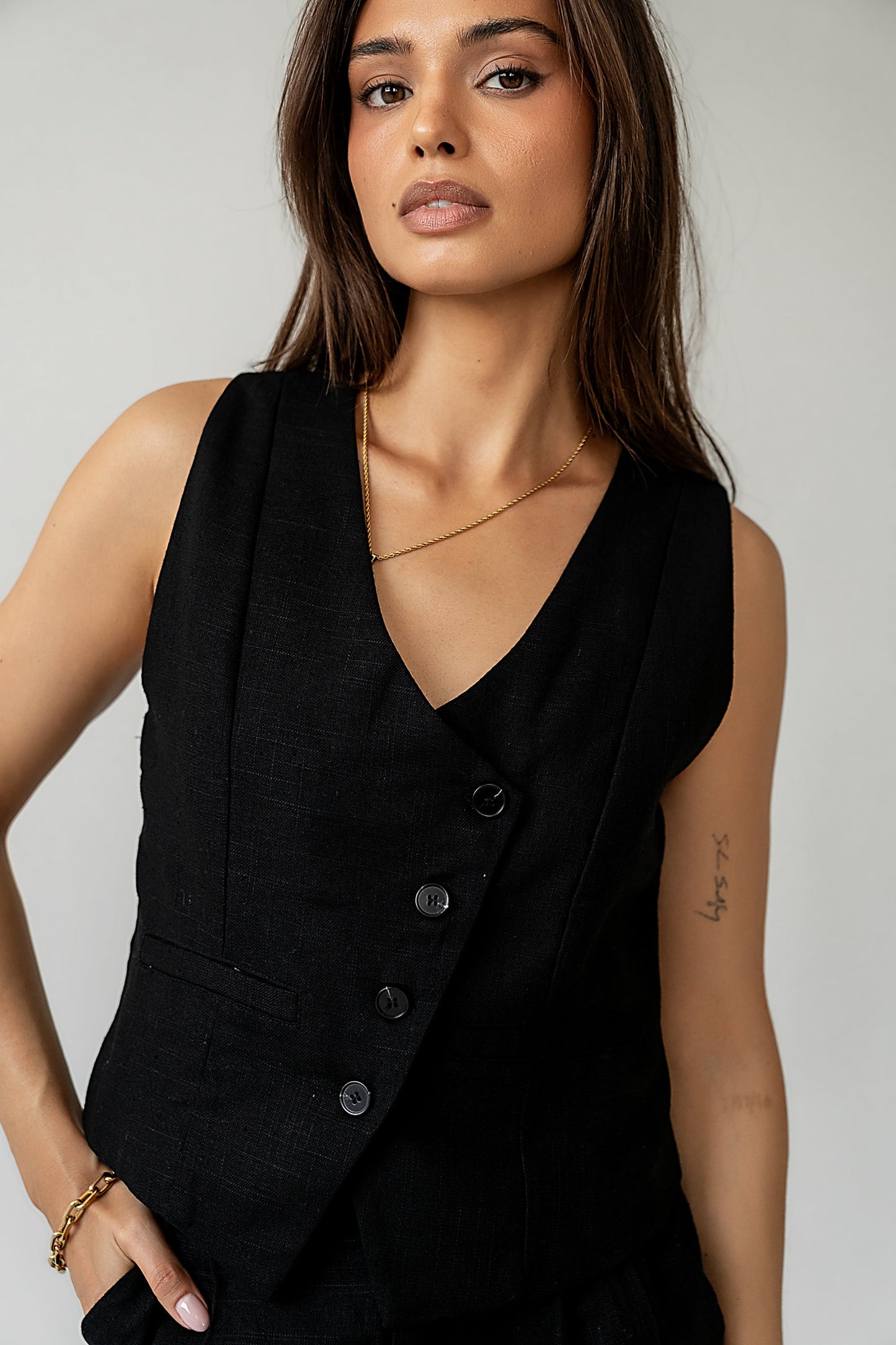 Clara Button Up Vest - FINAL SALE