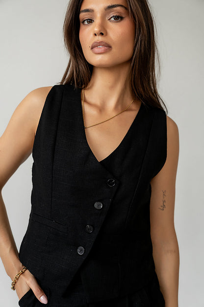 Clara Button Up Vest - FINAL SALE