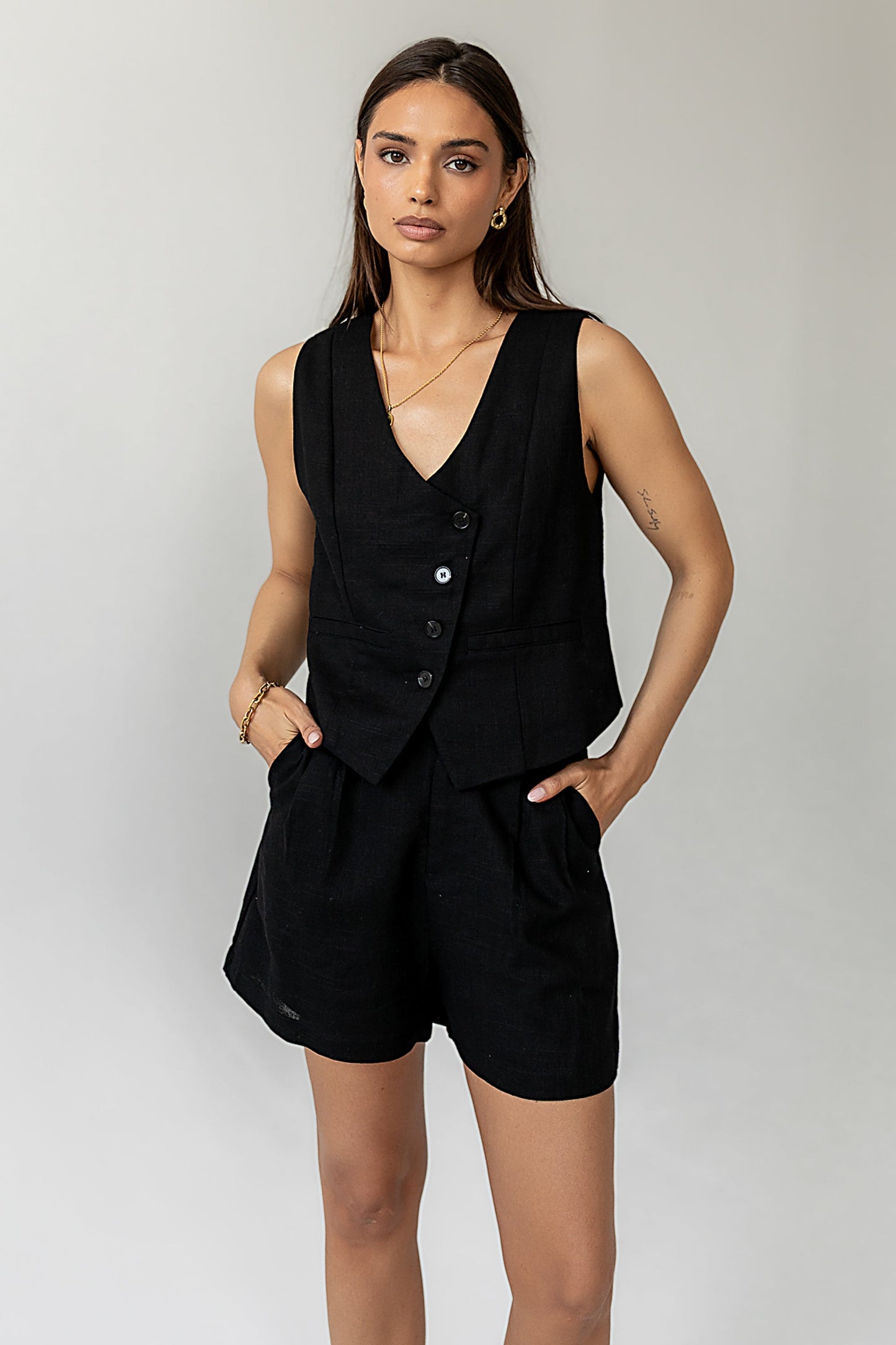 Clara Button Up Vest - FINAL SALE