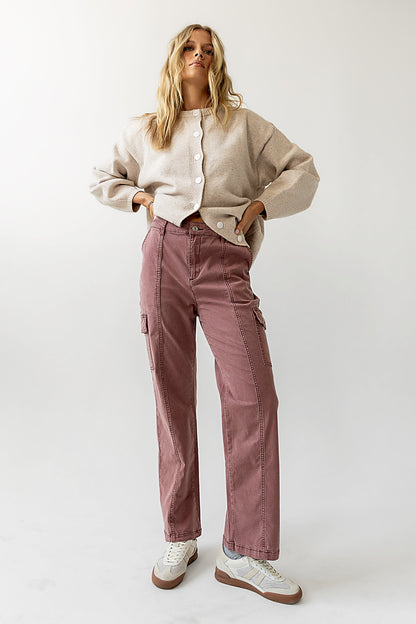 Gracie Straight Leg Pants in Brick - FINAL SALE