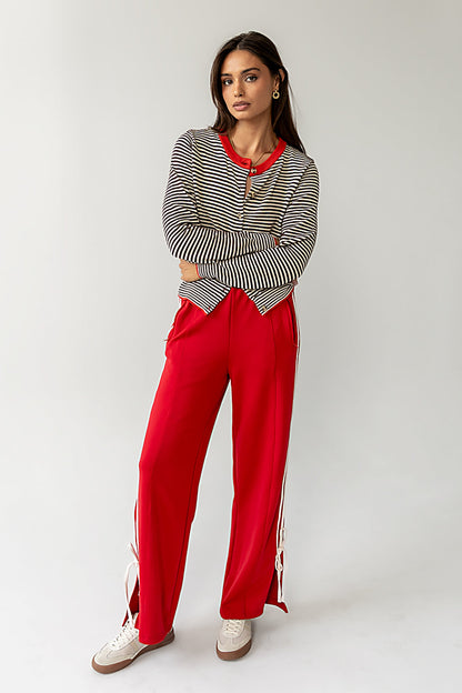 Astrid Track Pants in Red - FINAL SALE