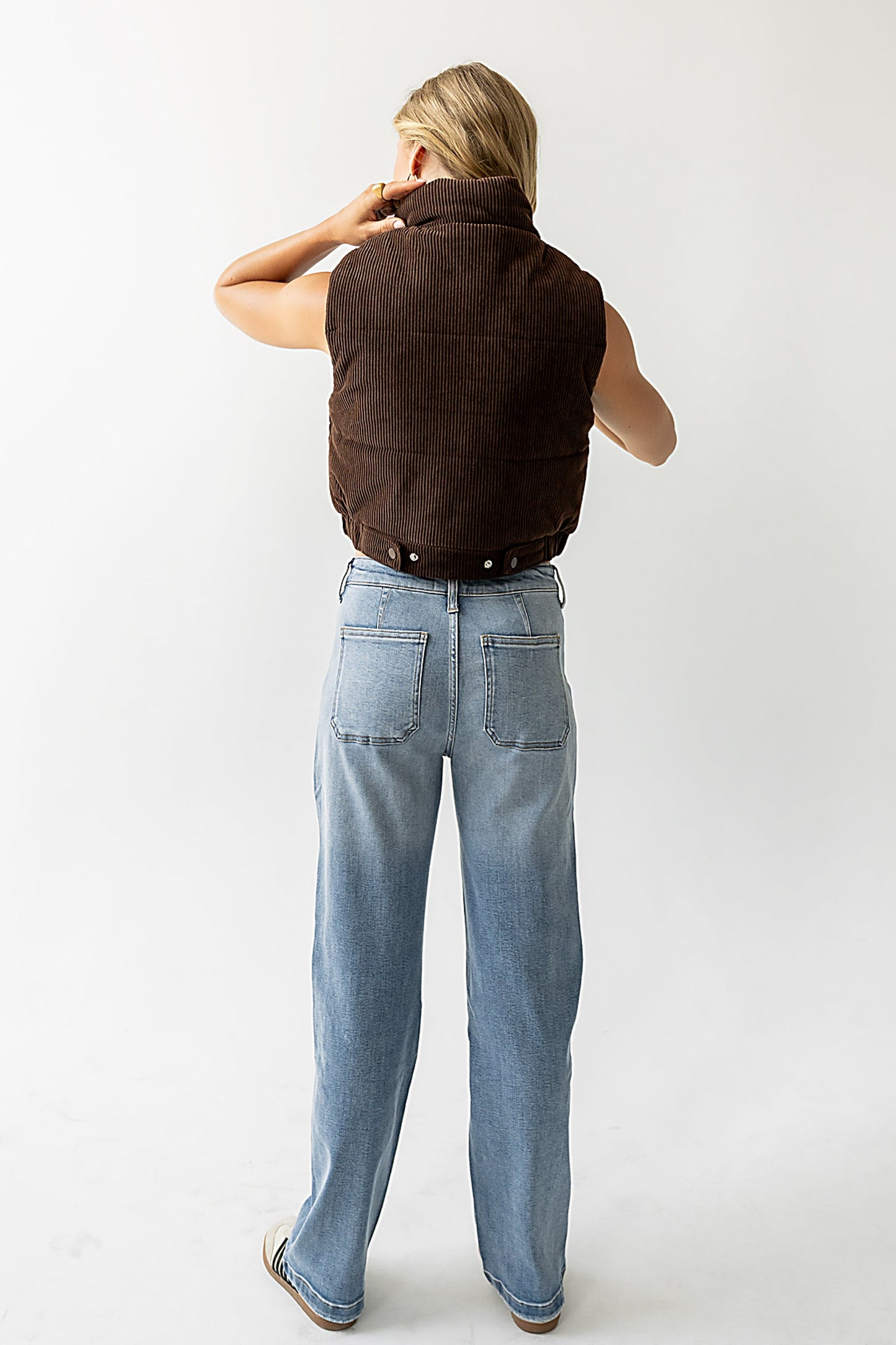 August Corduroy Vest in Brown - FINAL SALE