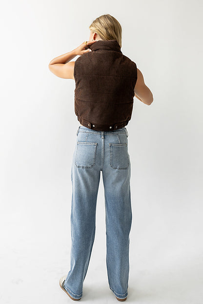 August Corduroy Vest in Brown - FINAL SALE