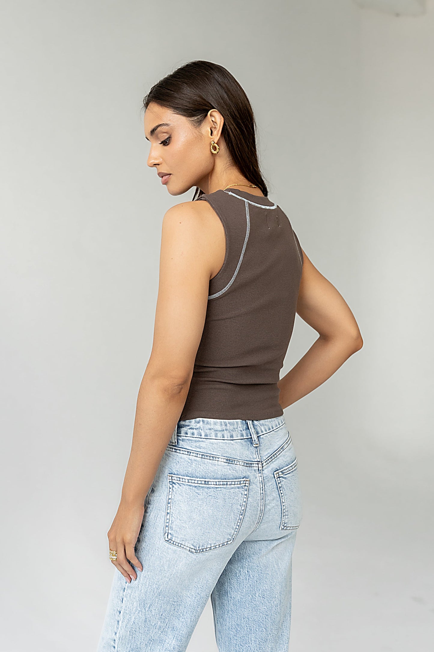 Emely Contrast Tank Top - FINAL SALE