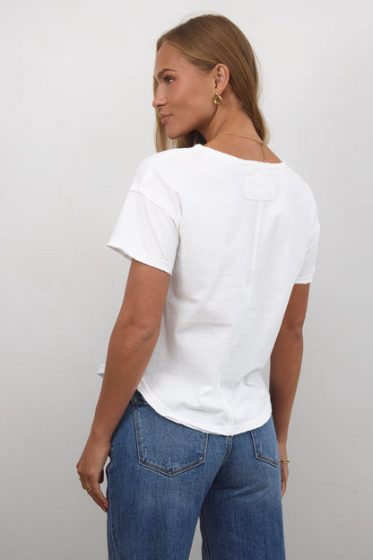 Georgia Knit Top in White - FINAL SALE