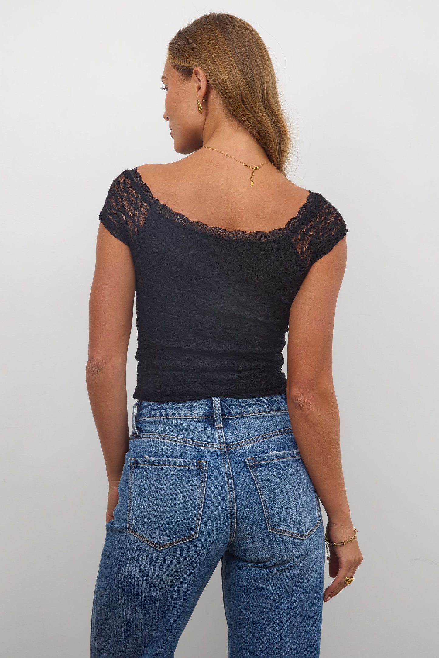 Celia Lace Top in Black - FINAL SALE