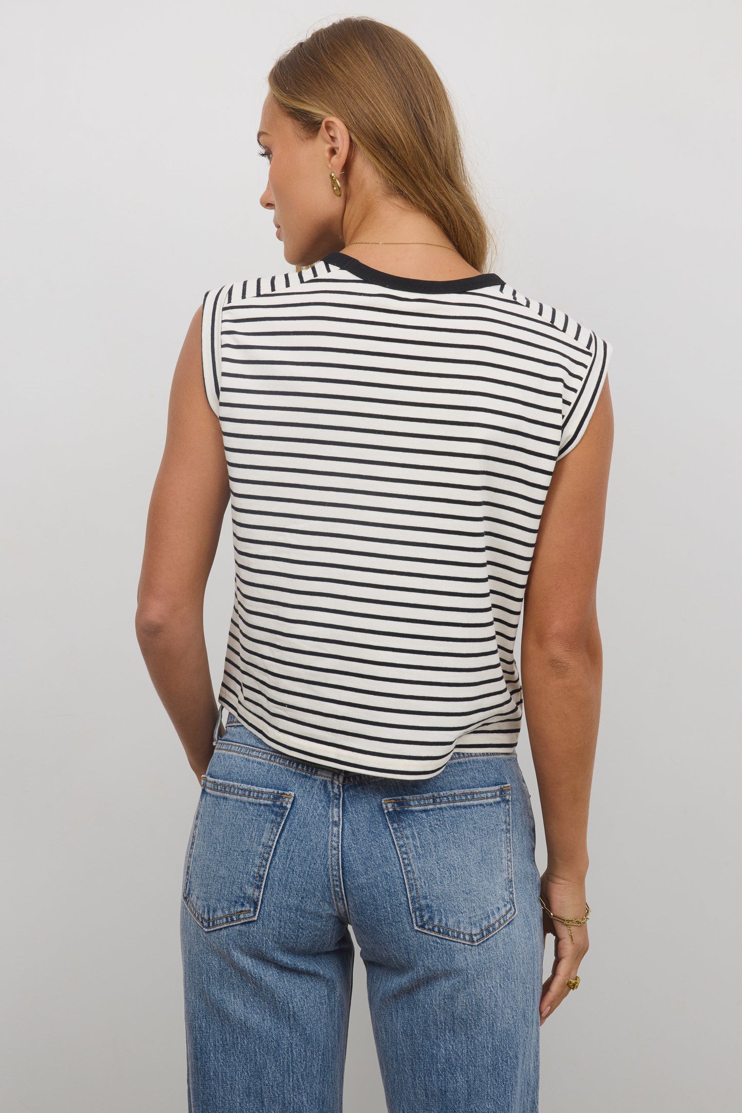 Annie Striped T-Shirt in Black - FINAL SALE