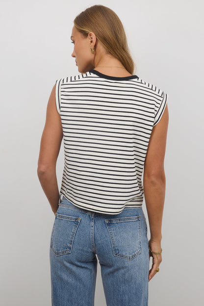 Annie Striped T-Shirt in Black - FINAL SALE
