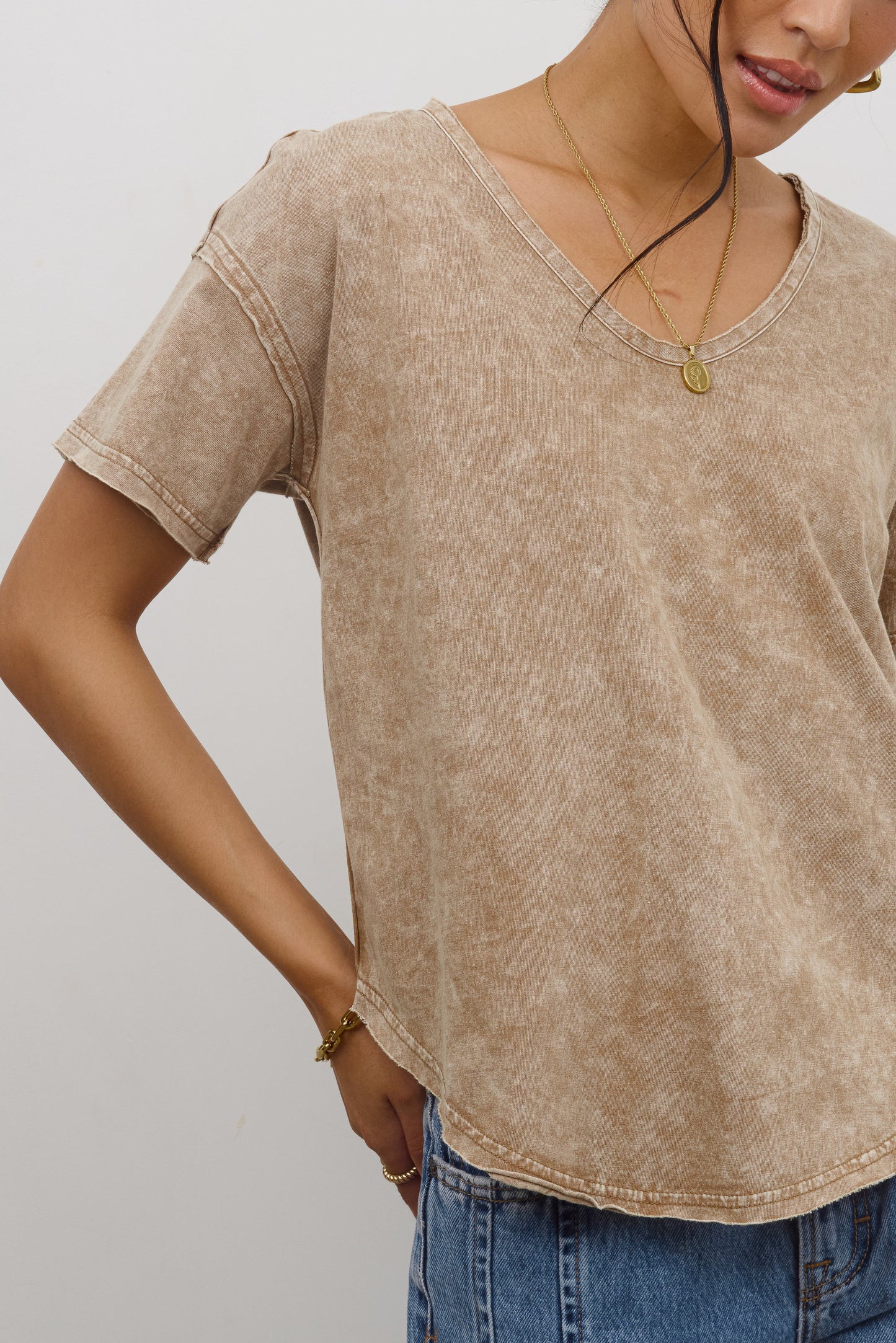 Georgia Knit Top in Brown - FINAL SALE