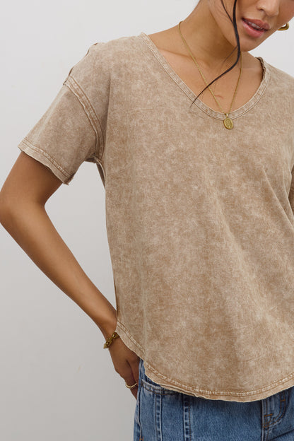 Georgia Knit Top in Brown - FINAL SALE