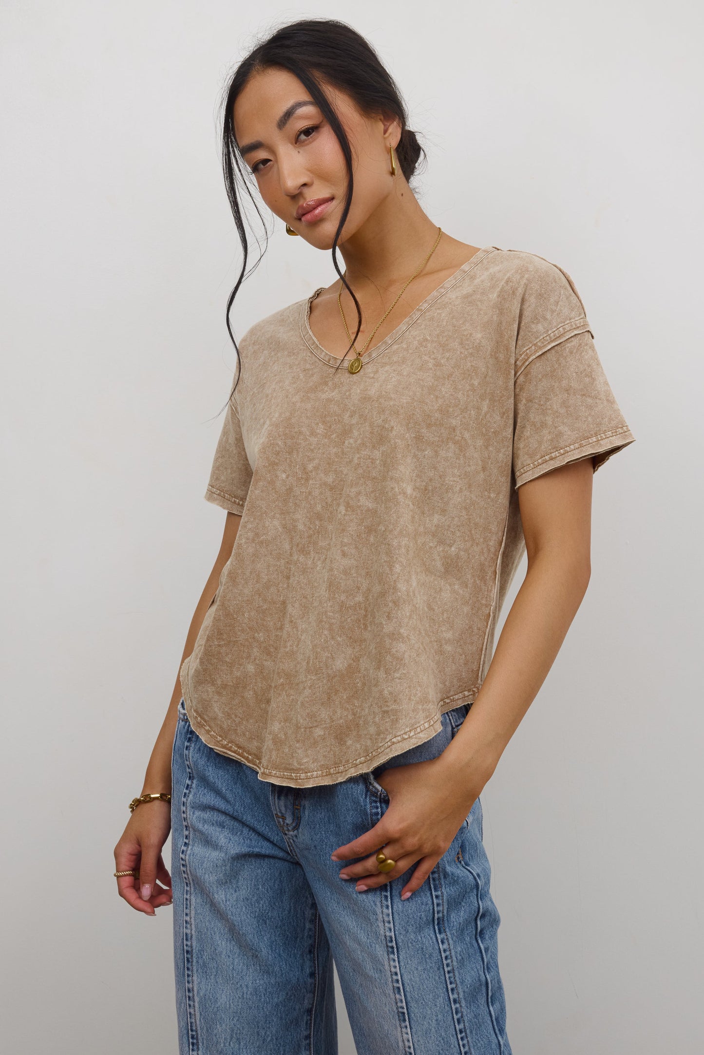 Georgia Knit Top in Brown - FINAL SALE