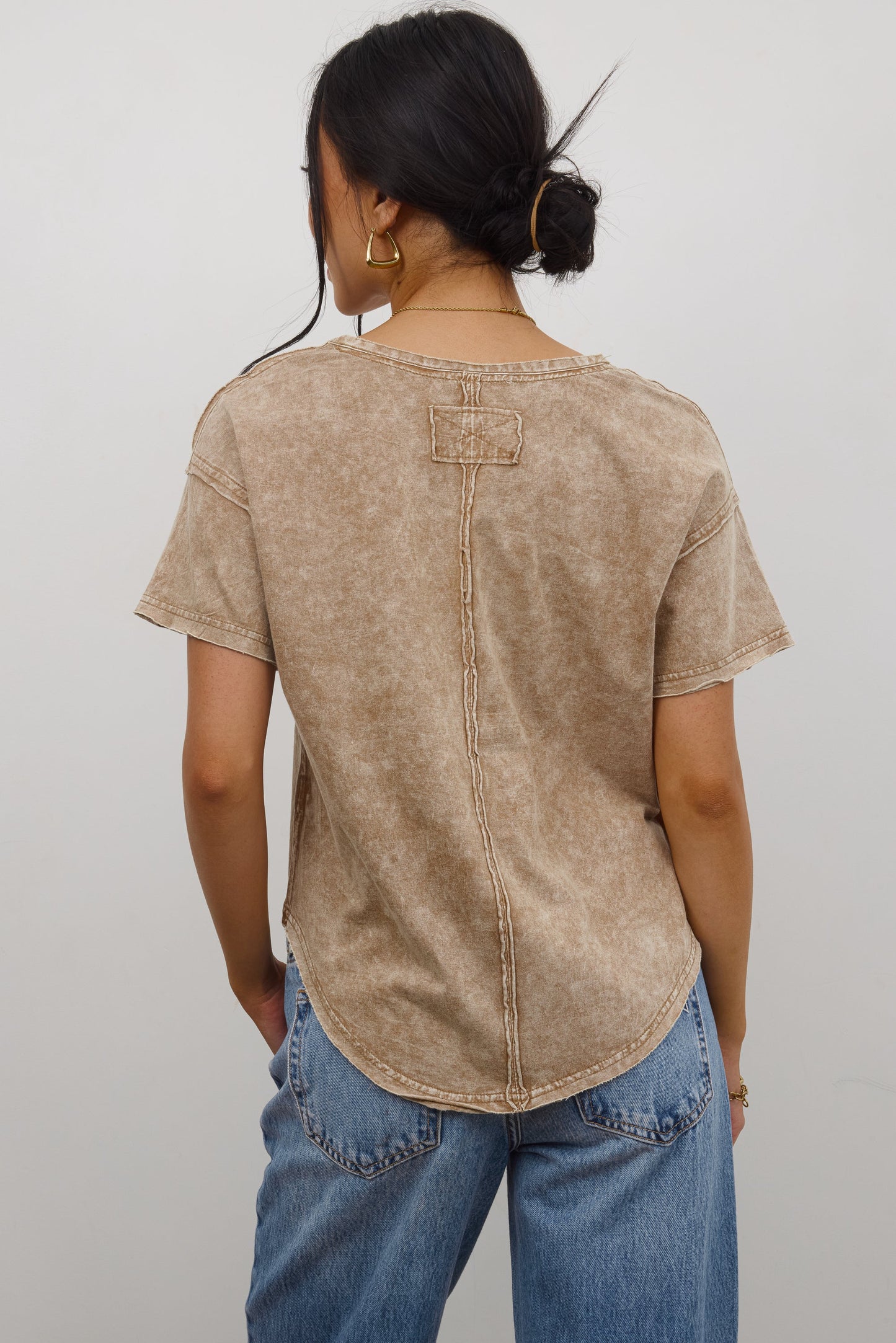 Georgia Knit Top in Brown - FINAL SALE