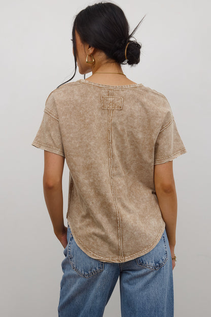 Georgia Knit Top in Brown - FINAL SALE