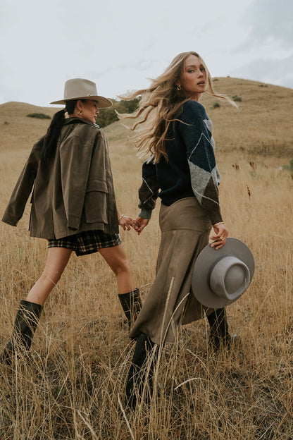 Carly Vegan Leather Jacket in Dark Olive - FINAL SALE