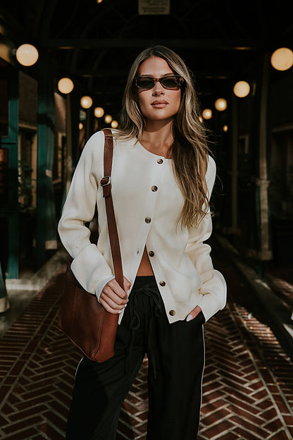 Debbie Ribbed Sweater in Ivory - FINAL SALE