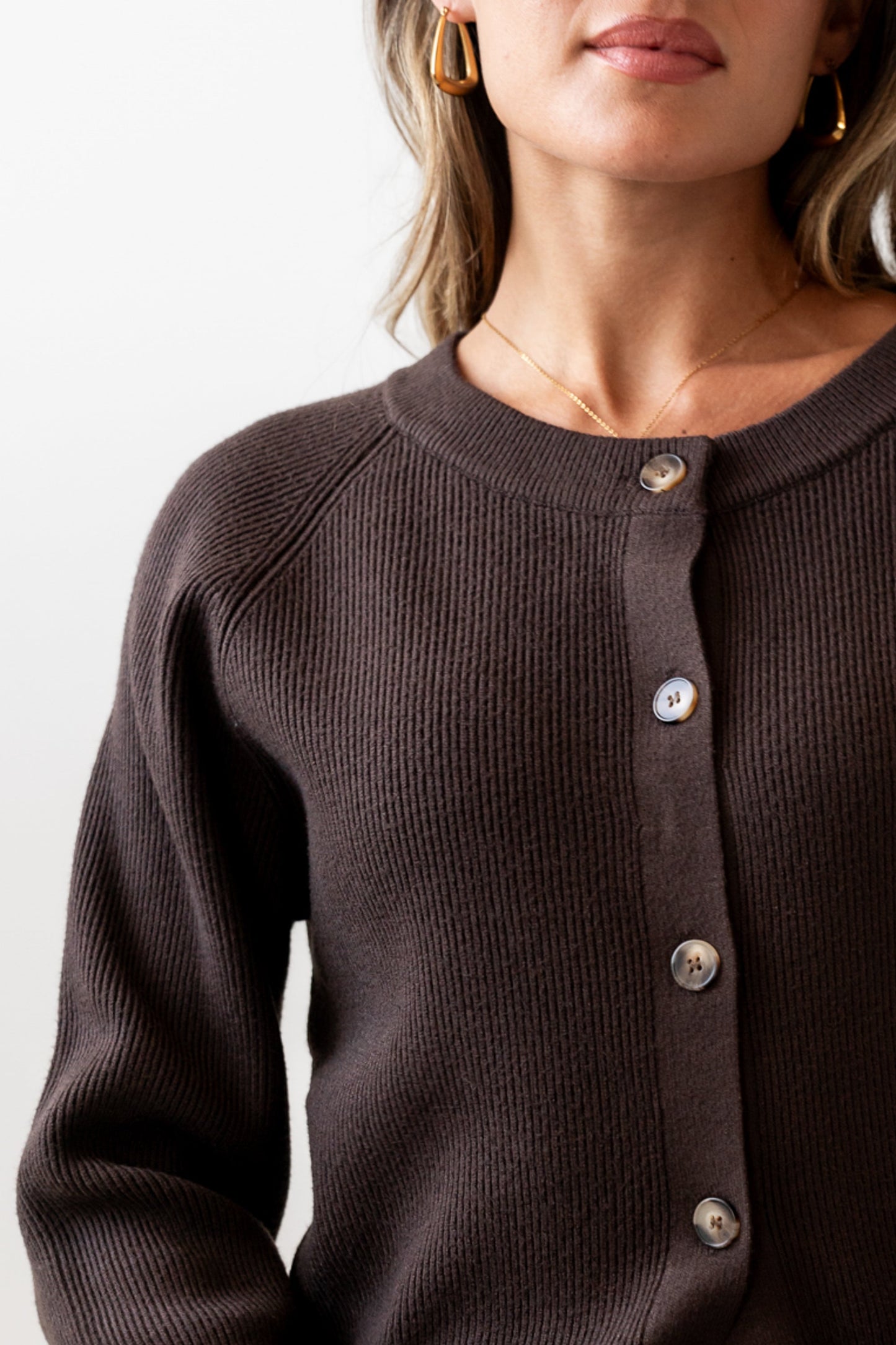 Debbie Ribbed Sweater in Brown