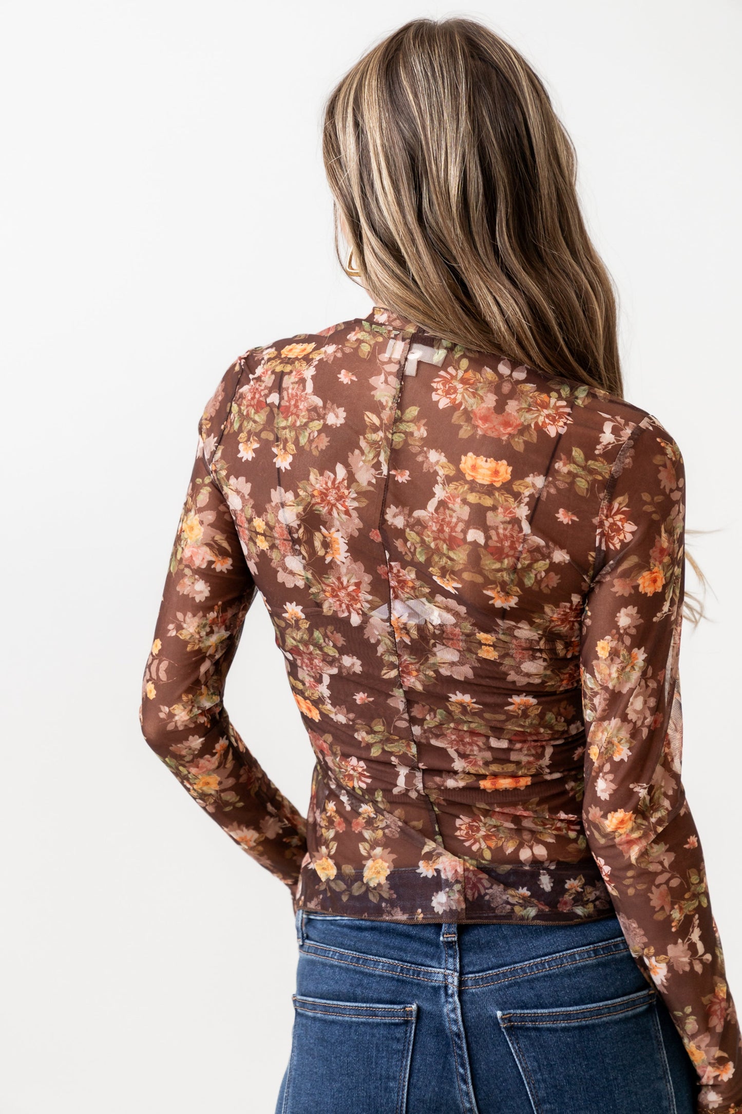 Amari Floral Mesh Top - FINAL SALE