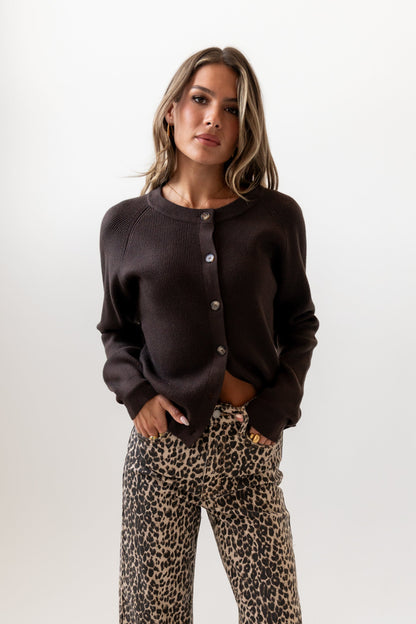 Debbie Ribbed Sweater in Brown
