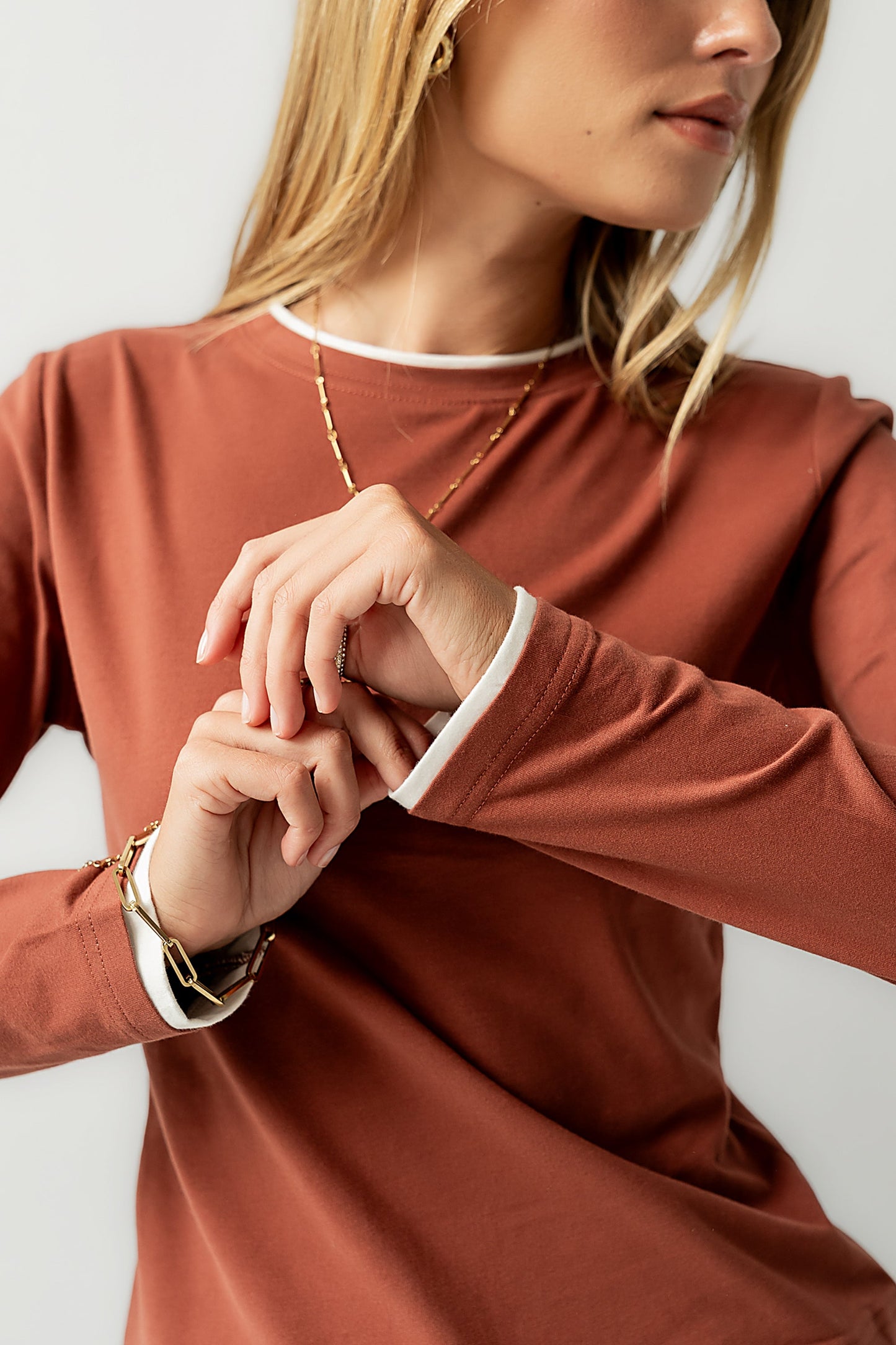 Destiny Double Layer Top in Rust - FINAL SALE