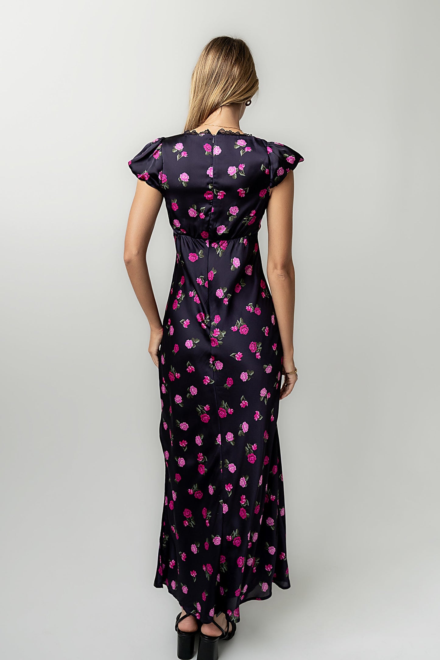 Asa Floral Maxi Dress in Plum - FINAL SALE