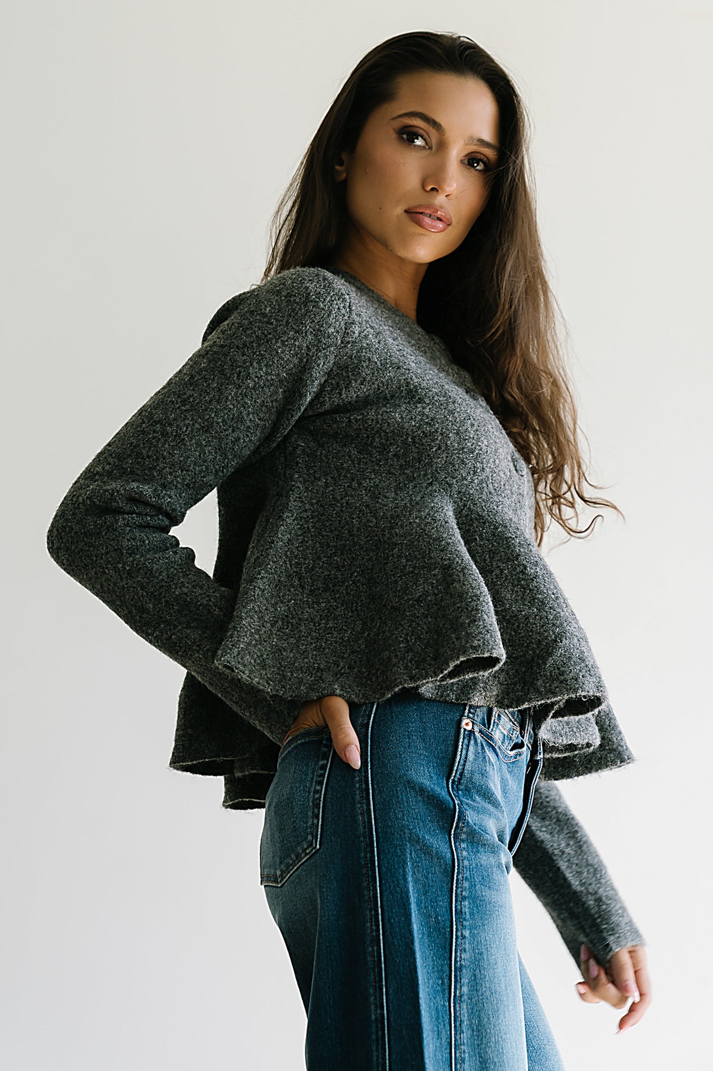 Ally Peplum Sweater - FINAL SALE