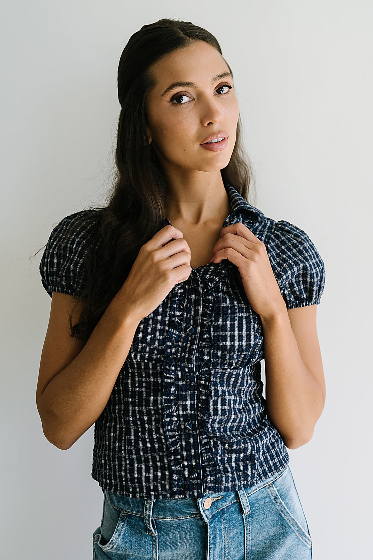 Bethany Plaid Blouse - FINAL SALE