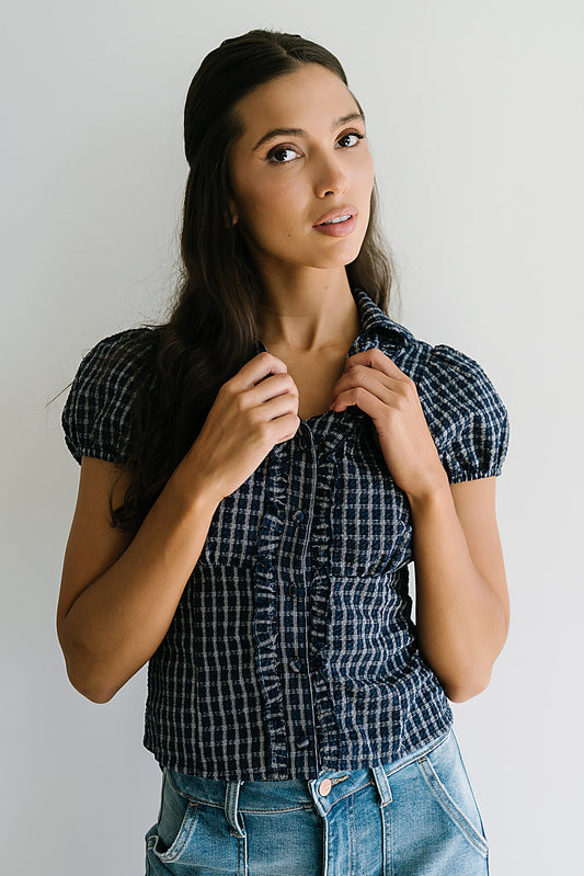 Bethany Plaid Blouse - FINAL SALE