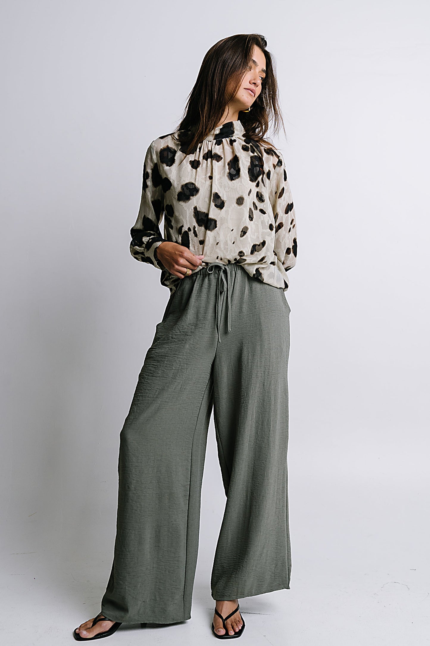 Camille Sheer Blouse in Ivory - FINAL SALE
