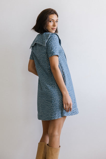 Camryn Collared Baby Doll Dress in Medium Wash - FINAL SALE