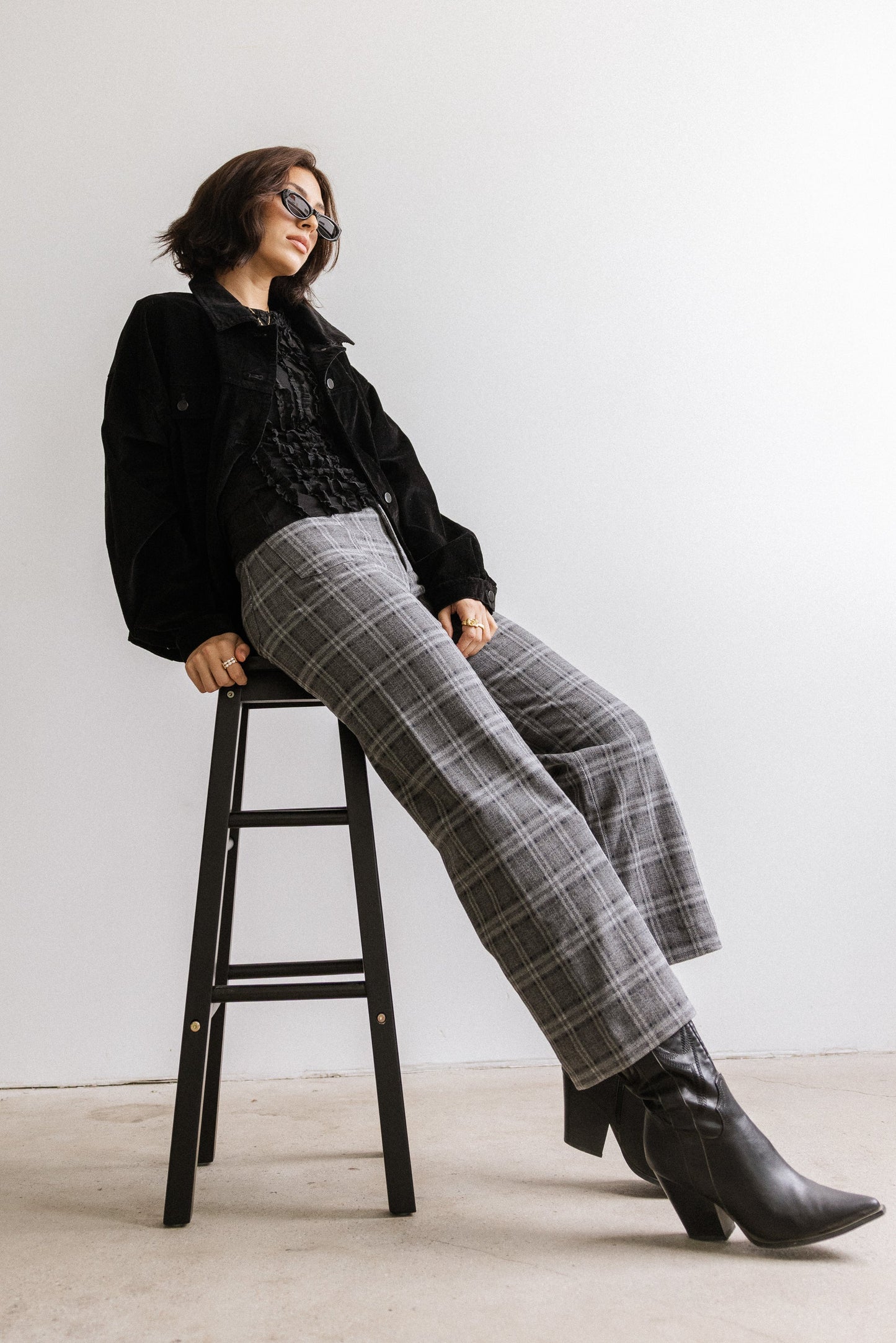 Fisher Plaid Wide Leg Pants - FINAL SALE