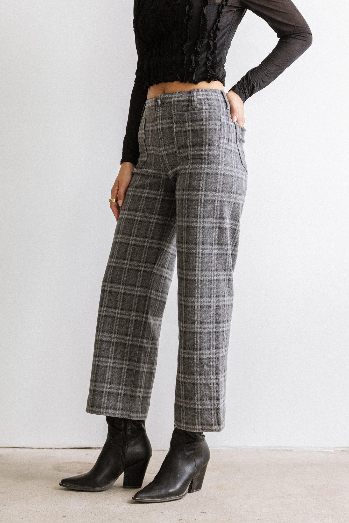 Fisher Plaid Wide Leg Pants - FINAL SALE