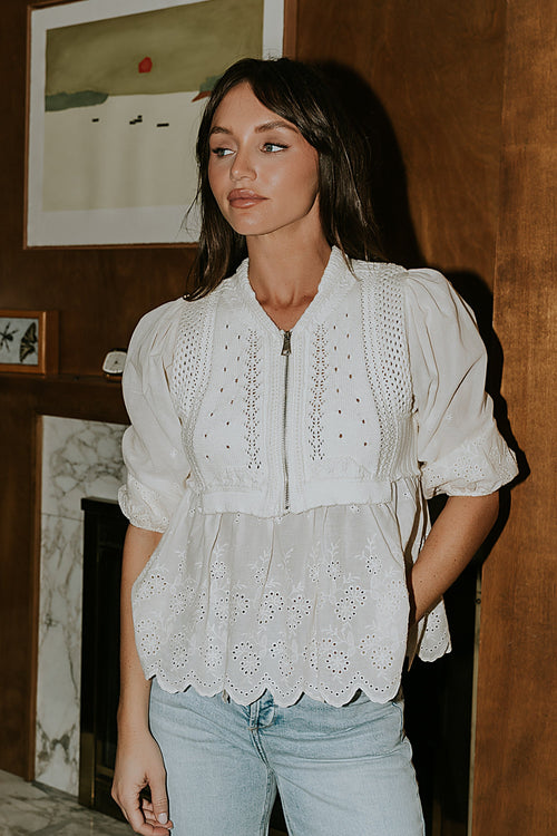 Corey Embroidered Sweater - FINAL SALE