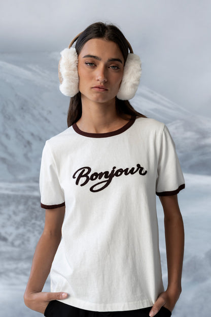 Bonjour Knit Top in Brown - FINAL SALE