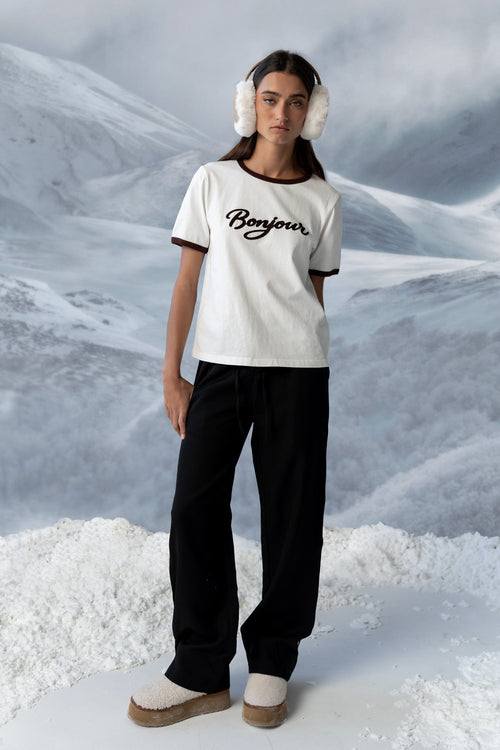 Bonjour Knit Top in Brown - FINAL SALE