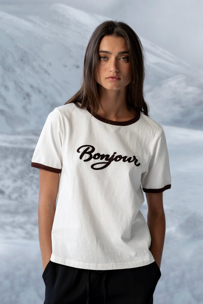 Bonjour Knit Top in Brown - FINAL SALE