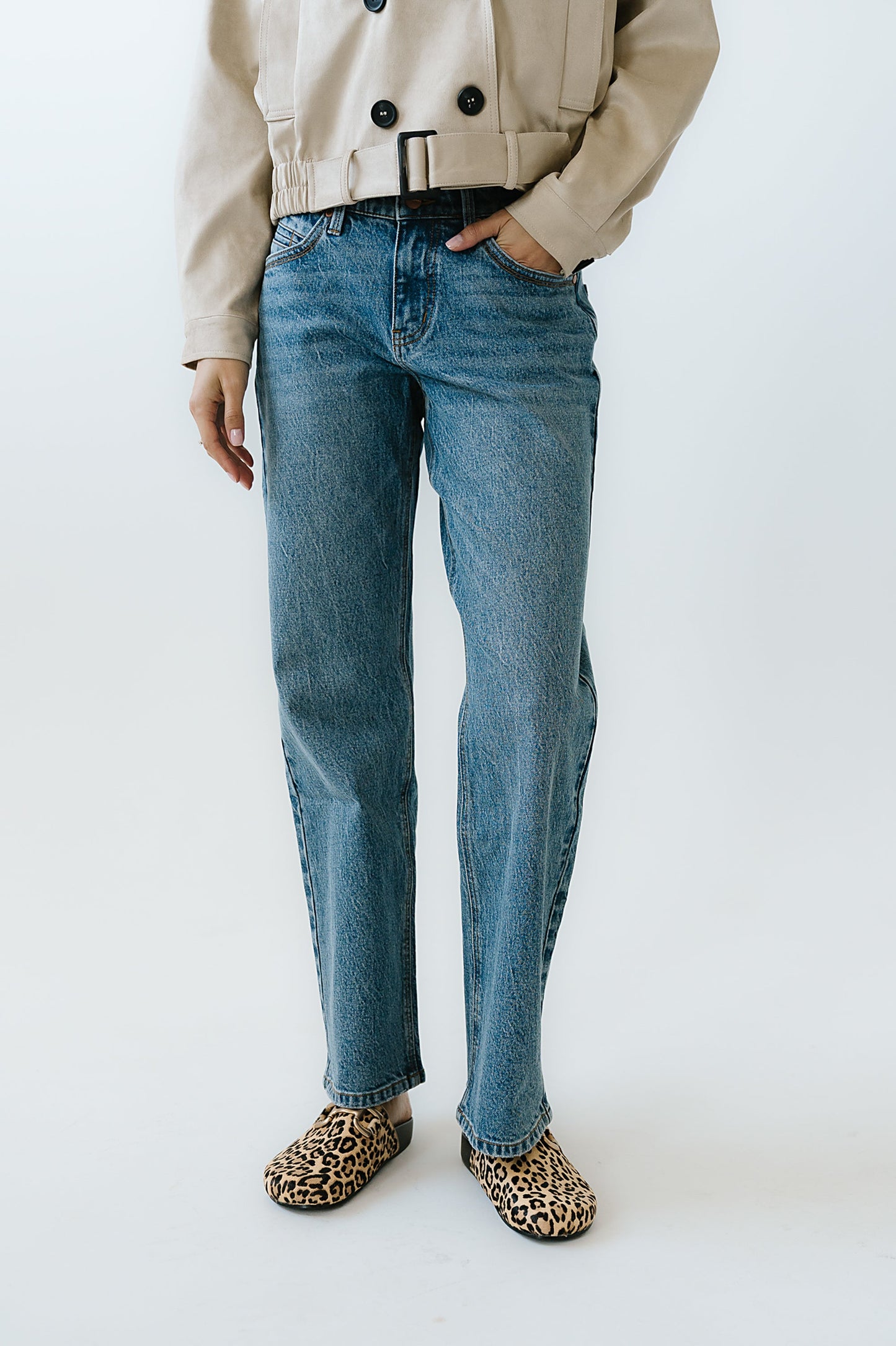 Elise Wide Leg Jeans in Medium Wash