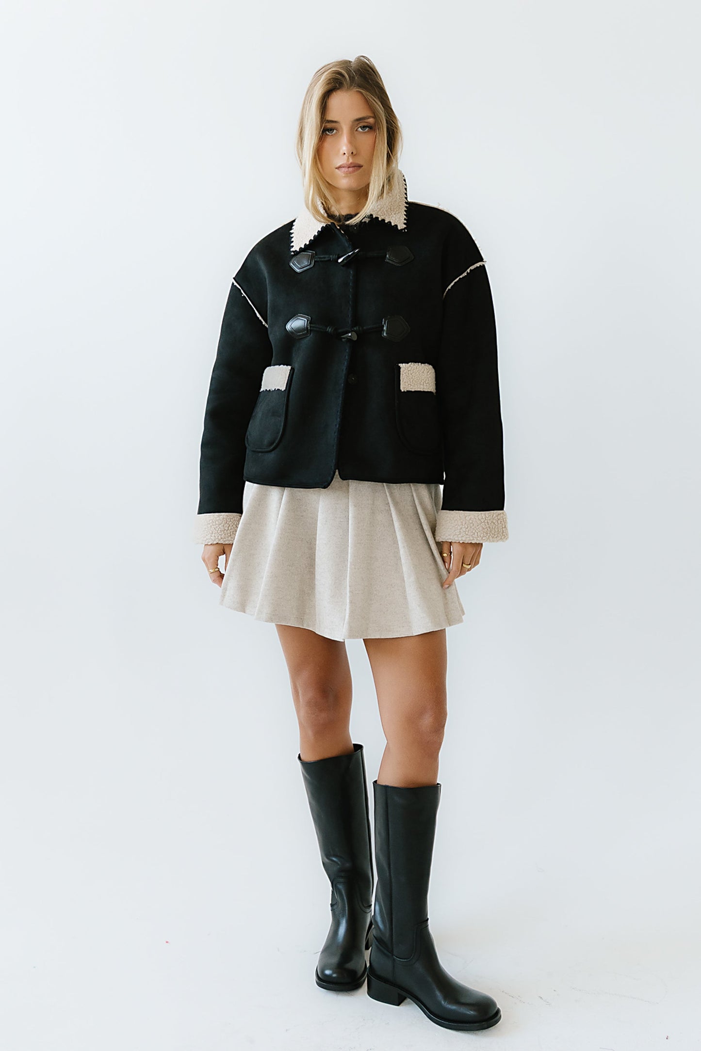 Collins Suede Jacket in Black - FINAL SALE