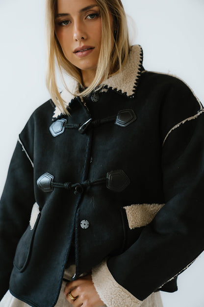 Collins Suede Jacket in Black - FINAL SALE