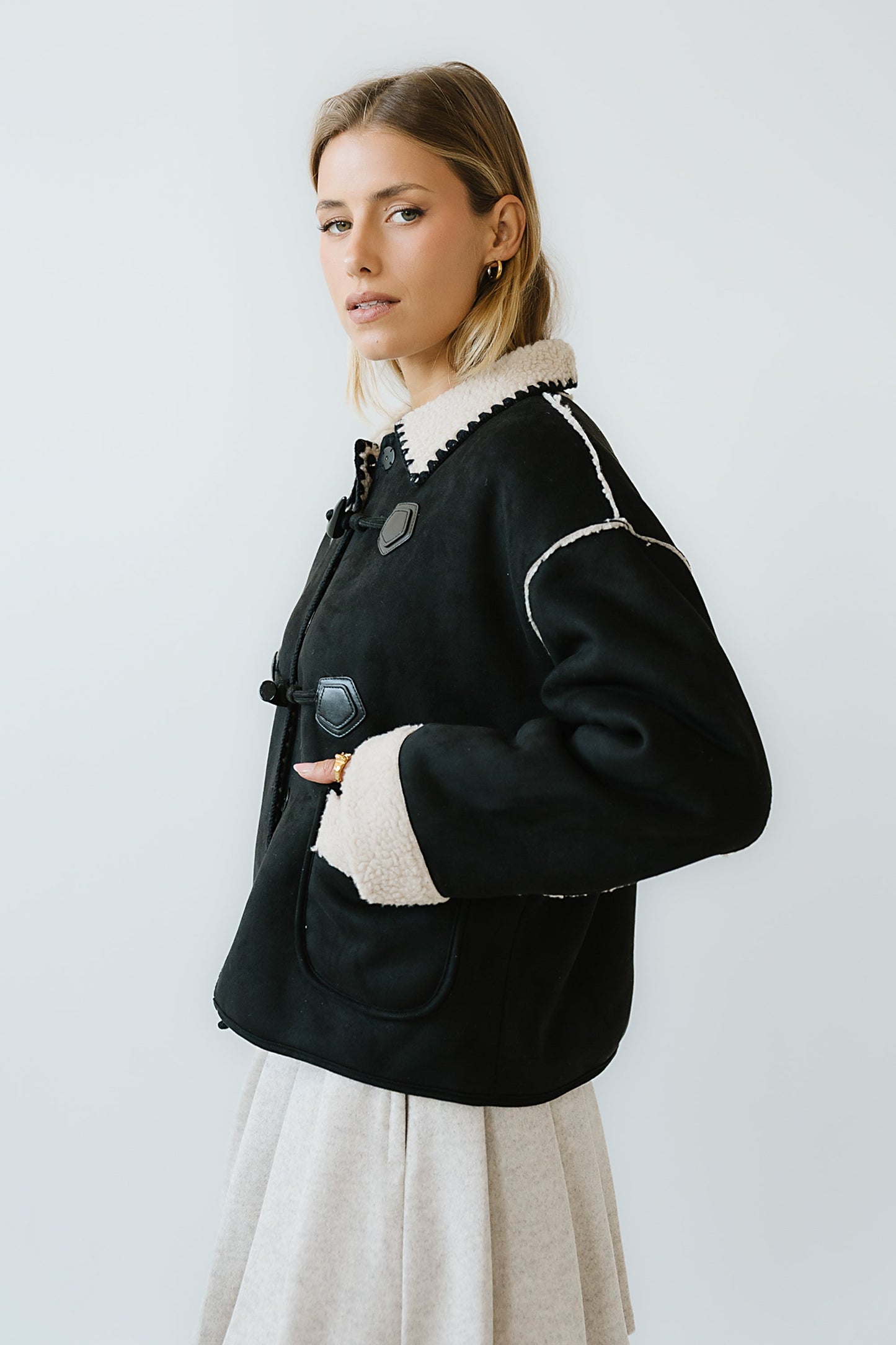 Collins Suede Jacket in Black - FINAL SALE