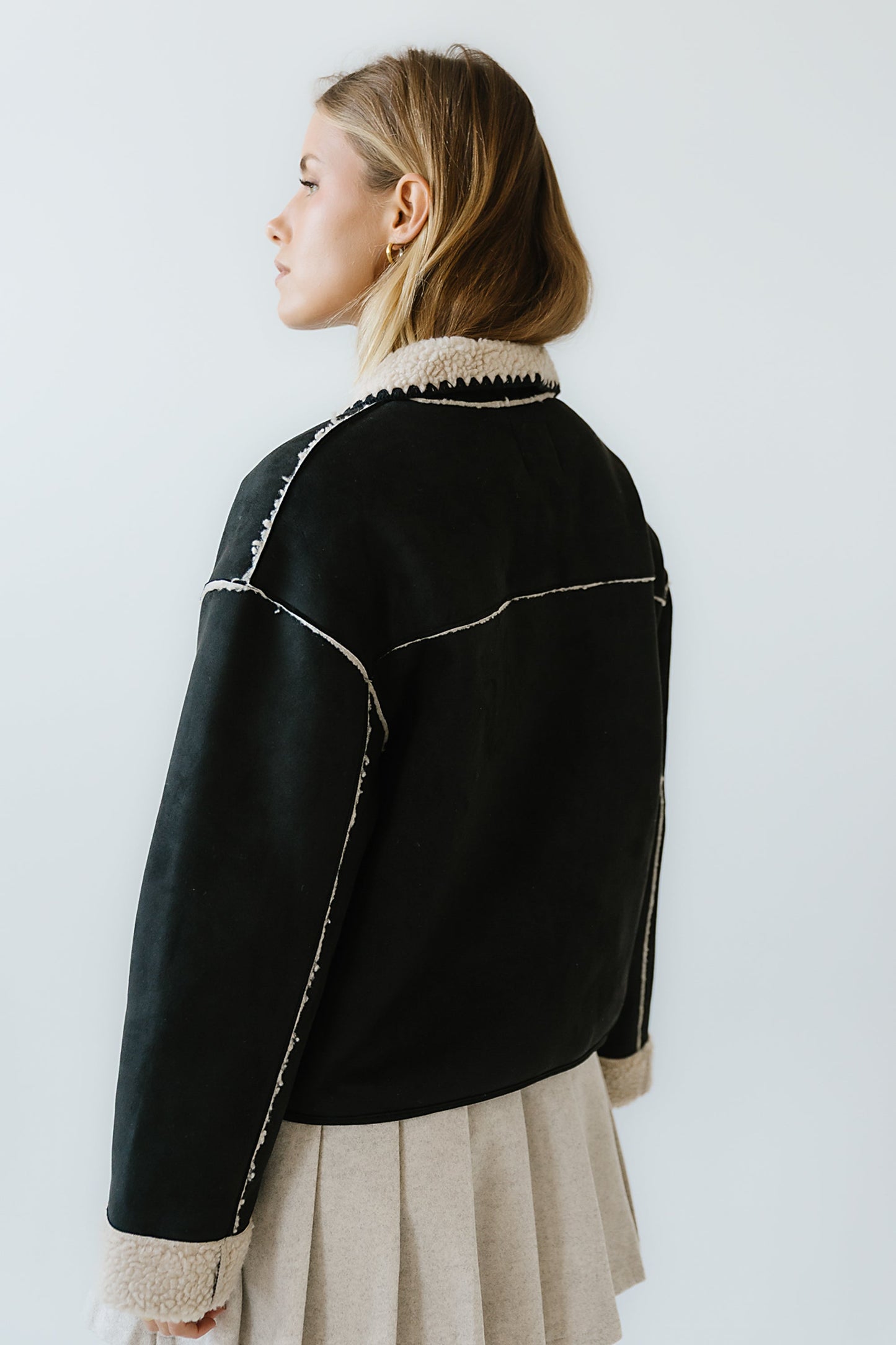Collins Suede Jacket in Black - FINAL SALE