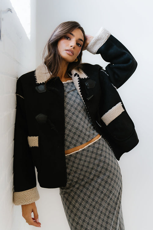Collins Suede Jacket in Black - FINAL SALE