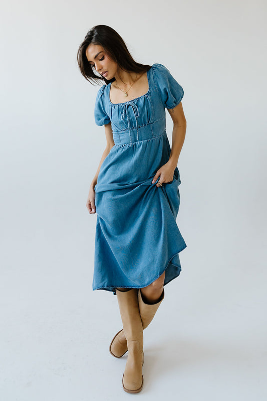 Candice Denim Midi Dress - FINAL SALE
