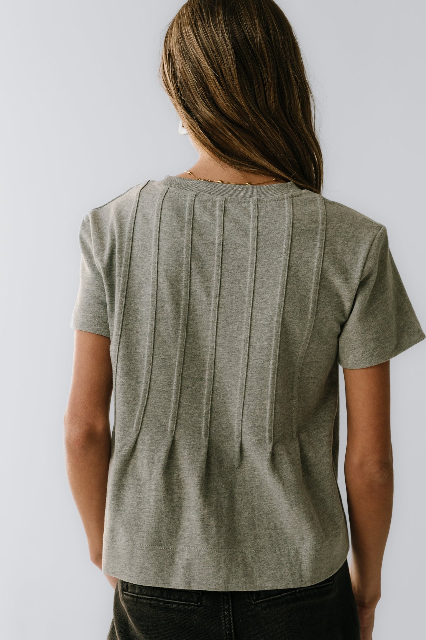 Cattelain Pleated Top in Grey