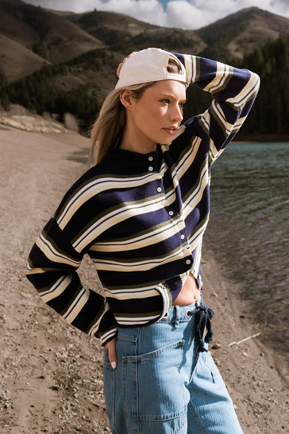Baylor Striped Cardigan - FINAL SALE