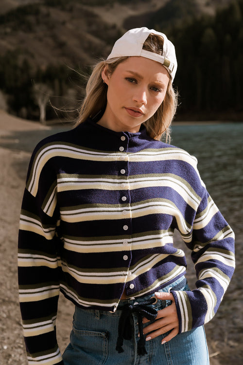 Baylor Striped Cardigan - FINAL SALE